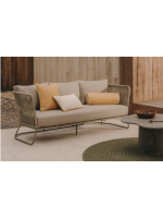 ACEM sofa L 189 cm with rope and metal for indoor and outdoor garden terraces