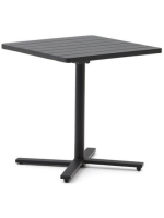 LOUISE Table pliante 70x70 en aluminium noir pour maison bars à glaces