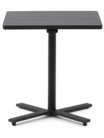 LOUISE Table pliante 70x70 en aluminium noir pour maison bars à glaces