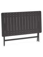 BIRMA 140x70 Mesa plegable en aluminio negro para casa heladerías