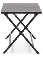 BIRMA 140x70 Table pliante en aluminium noir pour maison bars à glaces