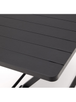 ATER white or black 70x70 folding table in black aluminum for home ice cream bars