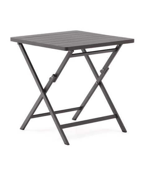 ATER white or black 70x70 folding table in black aluminum for home ice cream bars