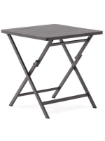 ATER blanc ou noir 70x70 Table pliante en aluminium noir pour maison bars à glaces