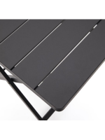 ATER white or black 70x70 folding table in black aluminum for home ice cream bars