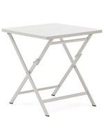 ATER blanco o negro 70x70 Mesa plegable en aluminio negro para casa heladerías