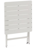 ATER 70x70 tavolo chiudibile in alluminio grigio chiaro per casa bar gelaterie