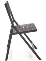 ASTRA Folding bench in black aluminum for indoors or outdoors at home bars restaurants ice cream parlors