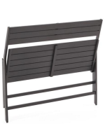 ASTRA Folding bench in black aluminum for indoors or outdoors at home bars restaurants ice cream parlors