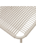DINORI Chaise design empilable en corde synthétique et acier galvanisé choix de couleurs pour terrasse et jardin maison