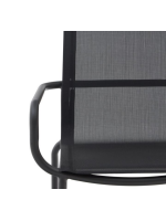 ALDANA black or white in aluminum and textilene stackable chair for indoor or outdoor