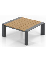 COLORADO ensemble d'angle 244x244 cm en aluminium gris coussins inclus pour intérieures ou extérieures terrasses jardin