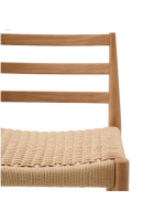AVREL sgabello seduta h 70 cm in legno massello di rovere finitura naturale e corda