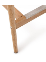 AVREL sgabello seduta h 70 cm in legno massello di rovere finitura naturale e corda