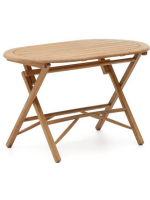 ERTESC 120x60 cm outdoor folding table in solid acacia wood