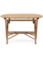 ERTESC Table pliante d'extérieur 120x60 cm en bois d'acacia massif