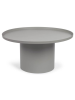 OSLO table basse ronde en métal gris