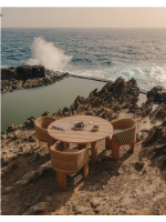 AMAR table ⌀ 140 cm in solid eucalyptus wood