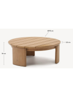 AMAR table basse ⌀ 90 cm en bois d'eucalyptus massif