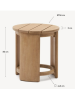 AMAR table basse ⌀ 56 cm en bois d'eucalyptus massif