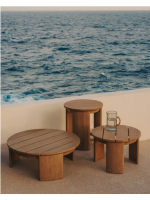 AMAR coffee table ⌀ 60 cm in solid eucalyptus wood