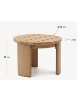 AMAR Couchtisch ⌀ 60 cm aus massivem Eukalyptusholz