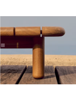 ARMONICA 70x70 cm Couchtisch aus massivem Teakholz für Garten oder Terrasse im Freien