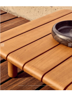 ARMONICA 70x70 cm coffee table in solid teak wood for outdoor garden or terrace