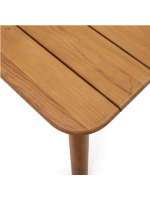 ARMONICA Mesa de madera de teca maciza de 220x100 cm extensible 294 cm para jardín o terraza exterior