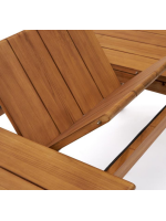 ARMONICA 220x100 cm extendable 294 cm solid teak wood table for outdoor garden or terrace