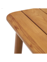 ARMONICA Mesa de madera de teca maciza de 220x100 cm extensible 294 cm para jardín o terraza exterior