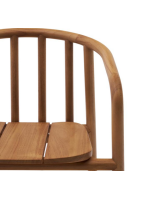 ARMONICA poltrona impilabile sedia con braccioli in legno massello di teak per esterno giardino e terrazzi