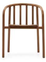 ARMONICA stackable armchair chair with armrests in solid teak wood for outdoor gardens and terraces