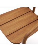 ARMONICA stackable armchair chair with armrests in solid teak wood for outdoor gardens and terraces