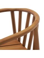ARMONICA poltrona impilabile sedia con braccioli in legno massello di teak per esterno giardino e terrazzi