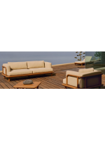 ARMONICA teak wood sofa for outdoor garden terraces and home or contract interiors