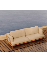 ARMONICA Sofa aus Teakholz für Gartenterrassen im Freien und Haus oder Vertrag im Innenbereich