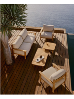 ARMONICA sillón en madera de teca para exterior jardín terrazas e interior hogar o contract