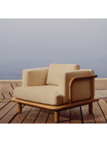 ARMONICA fauteuil en bois de teck pour les terrasses de jardin en plein air et les intérieurs de maison ou de contrat