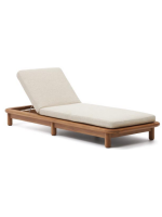 ARMONICA sun lounger in teak wood for outdoor garden terraces and indoor home or contract