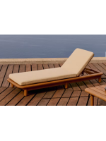 ARMONICA sun lounger in teak wood for outdoor garden terraces and indoor home or contract