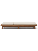 ARMONICA sun lounger in teak wood for outdoor garden terraces and indoor home or contract
