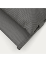 STAD folding deckchair for outdoor in matt grey painted aluminum for home or contract use