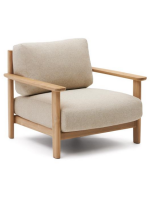 TARIN poltrona in legno di teak per esterno giardino terrazzi e interno casa o contract