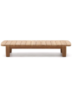 TARIN 140x70 cm table basse en bois de teck massif pour jardin extérieur ou terrasse