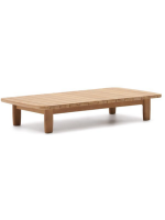 TARIN 140x70 cm table basse en bois de teck massif pour jardin extérieur ou terrasse