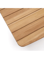 TARIN 140x70 cm table basse en bois de teck massif pour jardin extérieur ou terrasse