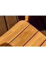 TARIN 140x70 cm table basse en bois de teck massif pour jardin extérieur ou terrasse
