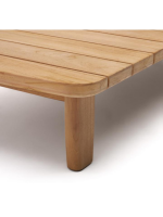 TARIN 70x70 cm mesa de centro en madera maciza de teca para jardín o terraza al aire libre