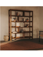 ASHAI 150x185 h cm großes Bücherregal aus massivem Teakholz